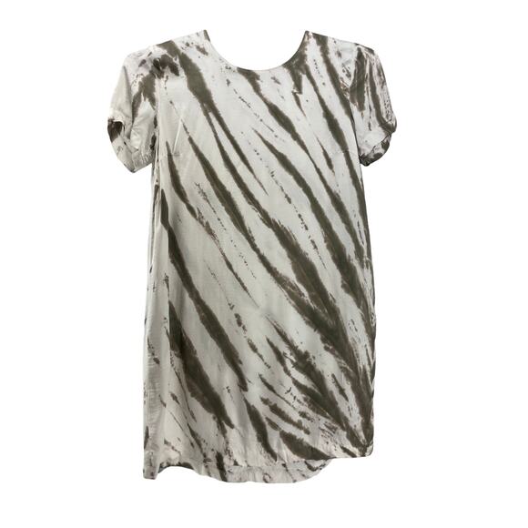 Vici White & Green Tie Dye Short Sleeve Mini Dress Women's Size Medium - Picture 1 of 11